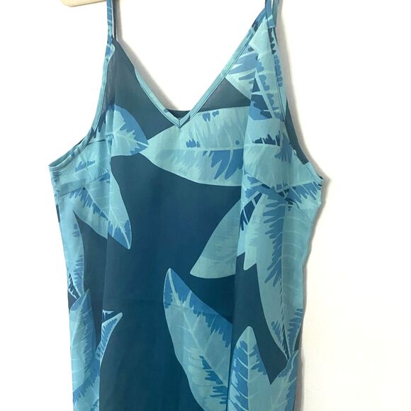 NWT Cupshe Tropical Big Leaves Strappy Lightweight Cover Up Summer Beachwear L - Picture 3 of 7
